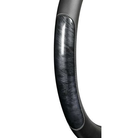 ΚΑΛΥΜΜΑ ΤΙΜΟΝΙΟΥ ΦΟΡΤΗΓΟΥ PEARL BLACK ΔΕΡΜΑΤΙΝΗ ΜΑΥΡΟ (S) 42-44cm ΟΙΚΟΛΟΓΙΚΟ ΚΑΙ ΑΟΣΜΟ Auto Moto Tyres 