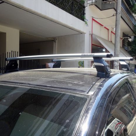 KIT ΜΕ ΜΠΑΡΕΣ ΟΡΟΦΗΣ ΓΙΑ MITSUBISHI LANCER 4D / 5D 07/2008+ ΑΛΟΥΜΙΝΙΟΥ TEMA MENABO (AL1-3360-FIX501FP)-2 ΤΕΜ. Auto Moto Tyres 