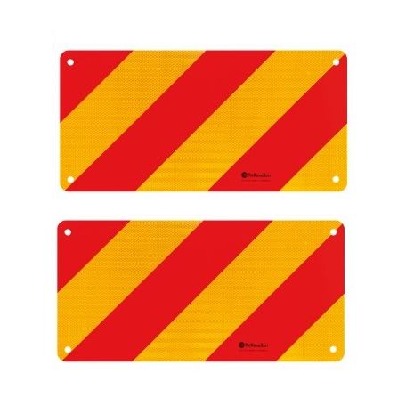 ΑΝΑΚΛΑΣΤΙΚΟ ΣΗΜΑ ΣΕ ΠΑΝΕΛ ΑΛΟΥΜΙΝΙΟΥ ΚΟΚΚΙΝΟ/ΠΟΡΤΟΚΑΛΙ 565x280mm LAMPA - 2 ΤΕΜ Auto Moto Tyres 