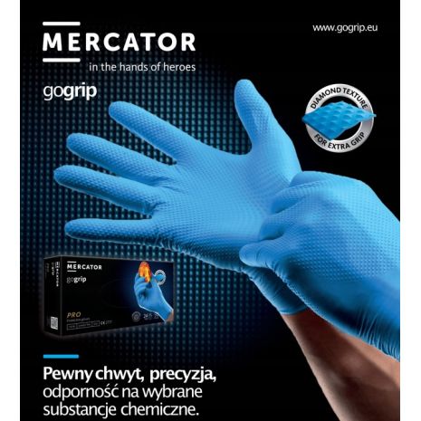 ΓΑΝΤΙΑ ΝΙΤΡΙΛΙΟΥ MERCATOR GOGRIP ΣΕ ΜΑΥΡΟ ΧΡΩΜΑ SMALL (S) ΑΜΙΟ - 50 ΤΕΜ. Auto Moto Tyres 