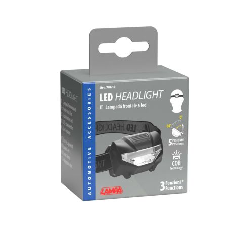 ΦΑΚΟΣ ΚΕΦΑΛΗΣ ΕΡΓΑΣΙΑΣ 120lm LED 3 ΛΕΙΤΟΥΡΓΙΩΝ ΜΕ 5 ΔΙΑΦΟΡΕΤΙΚΕΣ ΜΟΙΡΕΣ ΚΛΙΣΗΣ LAMPA -  1 Τεμ. Auto Moto Tyres 