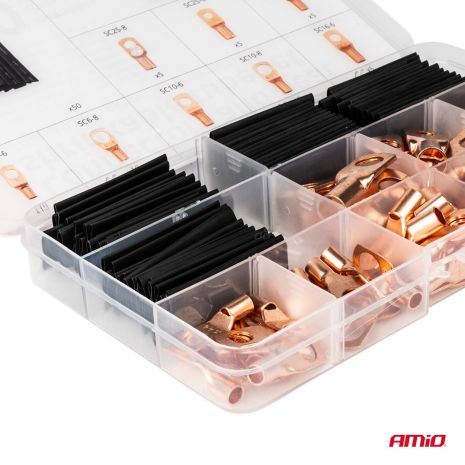 ΣΥΝΔΕΣΜΟΙ ΚΑΛΩΔΙΩΝ & ΘΕΡΜΟΣΥΣΤΕΛΛΟΜΕΝΟΙ ΣΩΛΗΝΕΣ ΣΕΤ ΔΙΑΦΟΡΑ ΜΕΓΕΘΗ AMIO - 140 τεμ. Auto Moto Tyres 