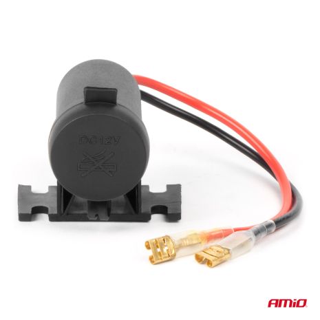 ΠΡΙΖΑ ΜΕ ΜΟΝΗ ΥΠΟΔΟΧΗ ΓΙΑ ΦΙΣ ΑΝΑΠΤΗΡΑ 12/24V ΑΔΙΑΒΡΟΧΗ AMIO - 1 τεμ. Auto Moto Tyres 