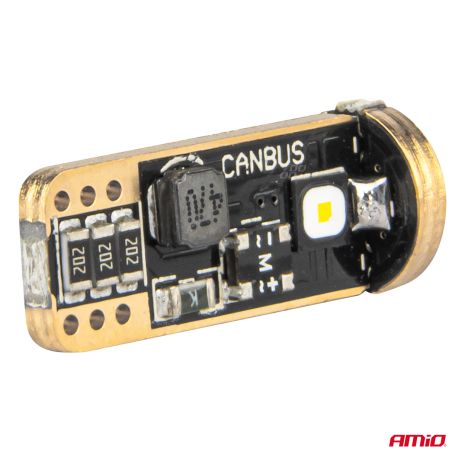ΛΑΜΠΑΚΙΑ T10 W5W 12V/24V LED CAN-BUS 3xSMD 3838 ΛΕΥΚΟ 5500K ΑΜΙΟ - 2 ΤΕΜ. Auto Moto Tyres 