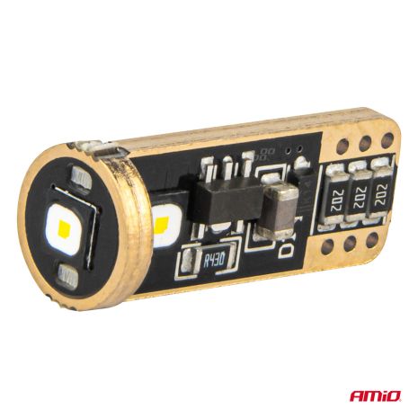 ΛΑΜΠΑΚΙΑ T10 W5W 12V/24V LED CAN-BUS 3xSMD 3838 ΛΕΥΚΟ 5500K ΑΜΙΟ - 2 ΤΕΜ. Auto Moto Tyres 