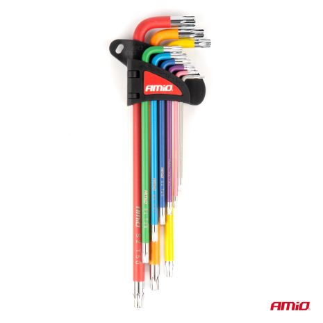 ΣΕΤ ΚΛΕΙΔΙΑ TORX ΑΤΣΑΛΙ S2 ΔΙΑΦΟΡΑ ΜΕΓΕΘΗ ΔΙΑΦΟΡΑ ΧΡΩΜΑΤΑ XL ΑΜΙΟ - 9 ΤΕΜ. Auto Moto Tyres 