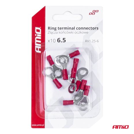 ΦΙΣΑΚΙΑ ΔΑΧΤΥΛΙΔΙ ΚΟΚΚΙΝΑ RV1.25-6 / 6.5mm ΑΜΙΟ - 10 ΤΕΜ. Auto Moto Tyres 