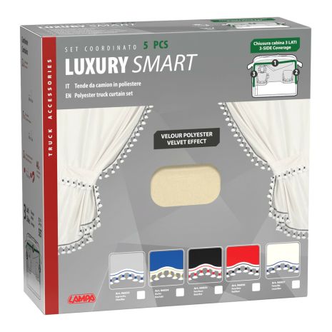 ΚΟΥΡΤΙΝΕΣ ΝΤΑΛΙΚΑΣ LUXURY SMART ΚΡΕΜ/ΜΠΛΕ ΣΕΤ LAMPA - 5 ΤΕΜ. Auto Moto Tyres 