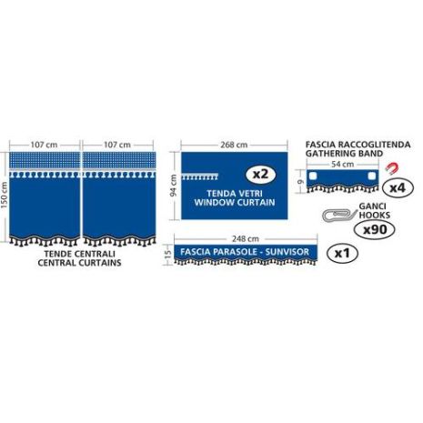ΣΕΤ ΚΟΥΡΤΙΝΕΣ ΝΤΑΛΙΚΑΣ PREMIER ΚΡΕΜ (CREAM) 9ΤΕΜ. Auto Moto Tyres 