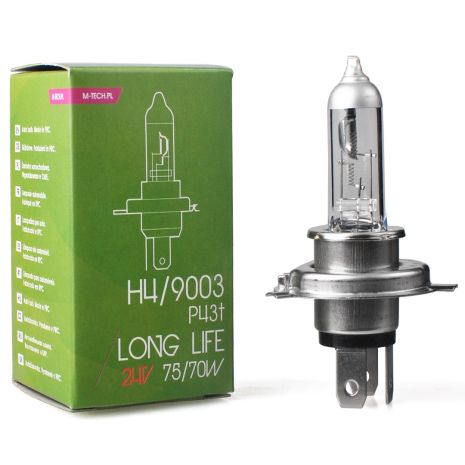 H4 24V 75/70W P43t POWERTEC LONG LIFE ΑΛΟΓΟΝΟΥ 1ΤΕΜ. ΚΟΥΤΙ M-TECH Auto Moto Tyres 