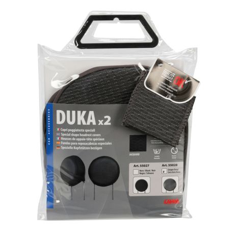 ΚΑΛΥΜΜΑΤΑ ΠΡΟΣΚΕΦΑΛΩΝ ΓΙΑ ΚΑΘΙΣΜΑΤΑ ΑΥΤΟΚΙΝΗΤΟΥ ΣΤΡΟΓΓΥΛΑ 20cm ΓΚΡΙ DUKA ROUND-FIT MODULA LAMPA - 2 ΤΕΜ Auto Moto Tyres 
