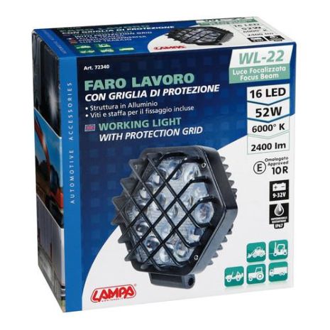 ΠΡΟΒΟΛΕΑΣ ΕΡΓΑΣΙΑΣ WL-22 16LED 52W 2400lm 9-32V (138 x 140 x 70 mm) ΚΑΡΦΙ -1 ΤΕΜ. Auto Moto Tyres 