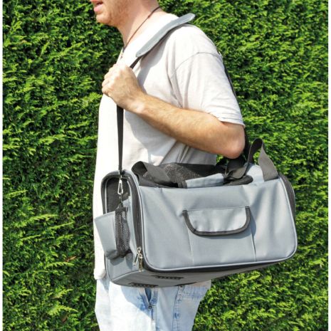 ΤΣΑΝΤΑ ΜΕΤΑΦΟΡΑΣ/ ΚΑΘΙΣΜΑ (ΚΟΥΤΙ) ΑΥΤΟΚΙΝΗΤΟΥ ΣΚΥΛΟΥ CAR PETS KENNEL 2 in 1 (S) 40x38x28cm ΜΕ ΛΟΥΡΙ ΔΕΣΙΜΑΤΟΣ Auto Moto Tyres 