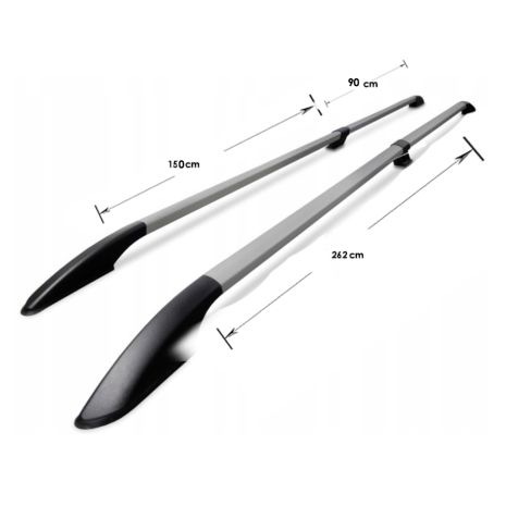 ΜΠΑΡΕΣ ΟΡΟΦΗΣ ΓΙΑ MERCEDES VITO W639 2003-2014 /W447 2014+ ΠΑΡΑΛΛΗΛΕΣ ΔΙΑΙΡΟΥΜΕΝΕΣ L1 ΑΛΟΥΜΙΝΙΟΥ ΑΣΗΜΙ ΟMTEC - 2 TEM. Auto Moto Tyres 