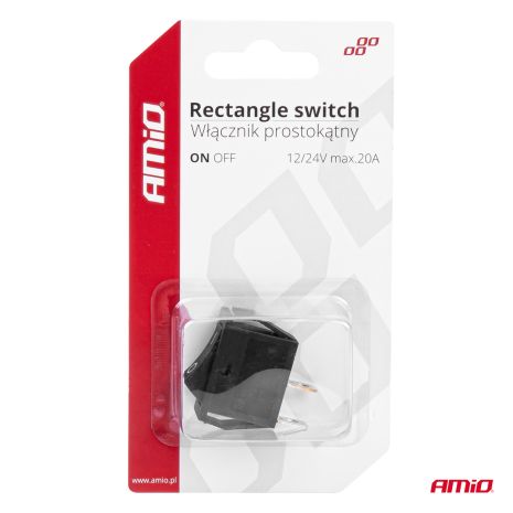 ΔΙΑΚΟΠΤΗΣ ON/OFF  2 ΕΠΑΦΩΝ 12V 20A 10mm x 26mm ΜΑΥΡΟΣ  ΑΜΙΟ - 1 ΤΕΜ. Auto Moto Tyres 