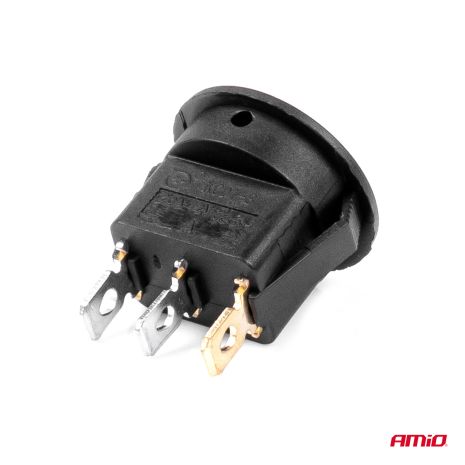 ΔΙΑΚΟΠΤΗΣ ON/OFF 3 ΕΠΑΦΩΝ 12/24V 20A ΣΤΡΟΓΓΥΛΟΣ ΜΕ ΚΟΚΚΙΝΟ ΦΩΤΙΣΜΟ  ΑΜΙΟ - 1 ΤΕΜ. Auto Moto Tyres 