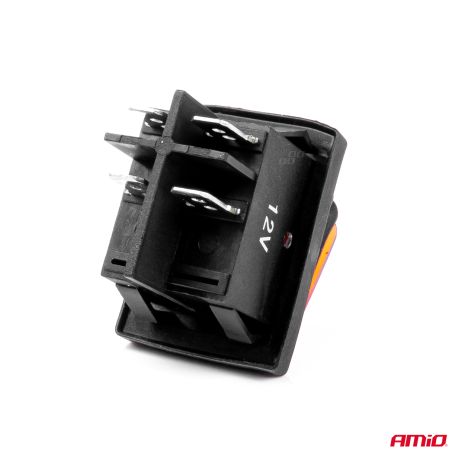 ΔΙΑΚΟΠΤΗΣ ON/OFF 4 ΕΠΑΦΩΝ 20A 12/24V ΚΙΤΡΙΝΟΣ ΦΩΤΙΣΜΟΣ ΟΡΘΟΓΩΝΙΟΣ ΑΜΙΟ - 1 ΤΕΜ. Auto Moto Tyres 