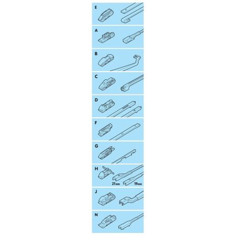 ΥΑΛΟΚΑΘΑΡΙΣΤΗΡΑΣ GRAN PREE SPEED MULTI-FIT ΜΕ 10 ΑΝΤΑΠΤΟΡΕΣ 60CM 24'' LAMPA - 1 TEM. Auto Moto Tyres 