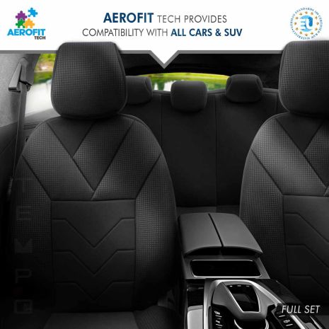 ΚΑΛΥΜΜΑΤΑ ΚΑΘΙΣΜΑΤΩΝ OTOM RUBY 1202 GREY/BLACK ΜΑΥΡΟ/ΓΚΡΙ ΣΚΟΥΡΟ ΛΙΝΟ & ΔΕΡΜΑΤΙΝΗ SETΑΜΙΟ - 1 σετ. Auto Moto Tyres 