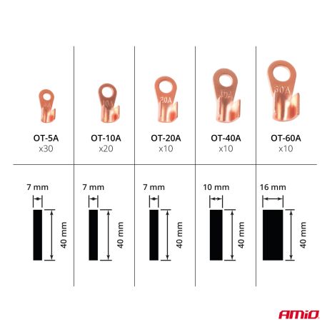 ΦΙΣΑΚΙΑ/ΣΥΝΔΕΣΜΟΙ/ΑΚΡΟΔΕΚΤΕΣ ΚΑΛΩΔΙΩΝ & ΘΕΡΜΟΣΥΣΤΕΛΛΟΜΕΝΟΙ ΣΩΛΗΝΕΣ/ΜΟΝΩΤΙΚΑ ΚΑΛΩΔΙΩΝ AMIO - KIT 80 ΤΕΜ. Auto Moto Tyres 