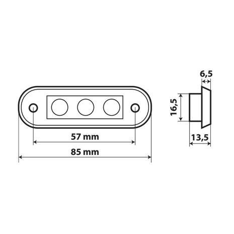ΦΩΣ ΟΓΚΟΥ 3LED ΛΕΥΚΟ SMD 12/24V 85mm LAMPA - 20ΤΕΜ. Auto Moto Tyres 