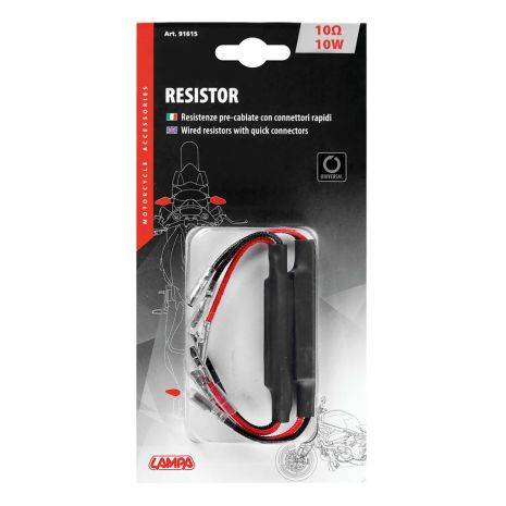 ΑΝΤΙΣΤΑΣΗ ΓΙΑ ΛΑΜΠΕΣ LED 12V 10W/10ohm ΜΕ QUICK CONNECTORS (ΑΝΤΙΣΤΑΣΗ-ΨΕΥΤΗΣ-CANCELLER) 2ΤΕΜ. Auto Moto Tyres 