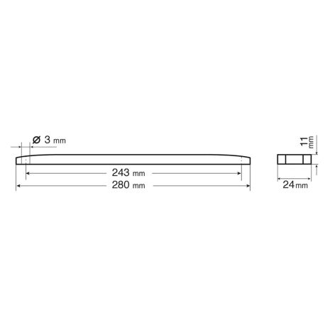 ΦΩΣ ΟΓΚΟΥ ΦΟΡΤΗΓΟΥ 12LED ΚΟΚΚΙΝΟ SMD 24V 280x24x11mm LAMPA - 1 Τεμ. Auto Moto Tyres 