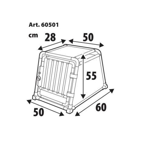 ΚΛΟΥΒΙ/ΚΟΥΤΙ ΜΕΤΑΦΟΡΑΣ ΣΚΥΛΟΥ ΠΟΡΤ ΜΠΑΓΚΑΖ TYPE 1 50x60xH55cm LAMPA - 1 TEM. Auto Moto Tyres 
