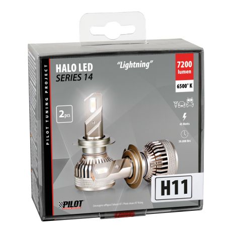 H11 9-32V PGJ19-2 6.500K 7.200lm 45W HALO LED LIGHTING SERIES 14 G-XP SPECIAL CHIPS 2ΤΕΜ. LED KIT Auto Moto Tyres 