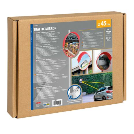 ΚΑΘΡΕΠΤΗΣ ΑΣΦΑΛΕΙΑΣ/ΚΥΚΛΟΦΟΡΙΑΣ ΚΥΡΤΟΣ ΚΟΚΚΙΝΟΣ ΕΞΩΤΕΡΙΚΟΥ ΧΩΡΟΥ 45cm TRAFFIC MIRRORS 1ΤΕΜ Auto Moto Tyres 