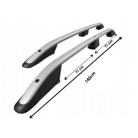 ΜΠΑΡΕΣ ΟΡΟΦΗΣ ΓΙΑ FORD TRANSIT CONNECT / TOURNEO CONNECT / VW CADDY 2021+ ΠΑΡΑΛΛΗΛΕΣ L1 ΑΛΟΥΜΙΝΙΟΥ ΑΣΗΜΙ 142cm ΟMTEC - 2 TEM. Auto Moto Tyres 