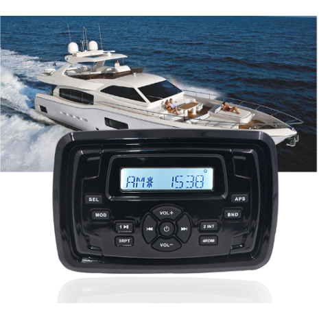 HASDA MP3 PLAYER 155X105mm - 12V - 4X45W ΜΕ ΡΑΔΙΟΦΩΝΟ/USB/BLUETOOTH (ΑΔΙΑΒΡΟΧΟ/ΜΑΥΡΟ) Auto Moto Tyres 