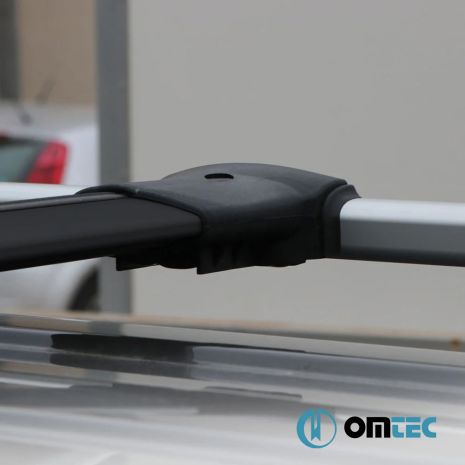 ΜΠΑΡΕΣ ΟΡΟΦΗΣ ΓΙΑ ΧΑΜΗΛΕΣ ΑΛΟΥΜΙΝΙΟΥ ΜΑΥΡΕΣ ΜΕ ΚΛΕΙΔΙ DACIA DUSTER 2014-2017 OMTEC - 2 τεμ. Auto Moto Tyres 