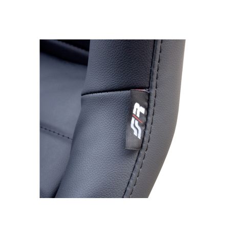 ΚΑΘΙΣΜΑ UNIVERSAL ΜΕ ΣΤΑΘΕΡΗ ΠΛΑΤΗ  ΜΑΥΡΟ ΟΙΚΟΛΟΓΙΚΟ ΔΕΡΜΑ ΜΕ ΣΙΔΗΡΟΔΡΟΜΟ SIMONI RACING  - 1 τεμ. Auto Moto Tyres 