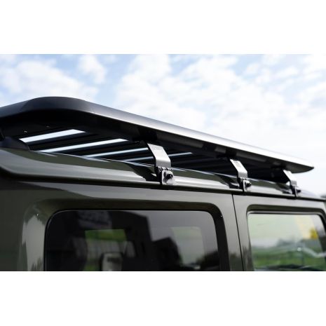 ΣΧΑΡΑ ΟΡΟΦΗΣ SEQUOIA ΜΑΥΡΗ ΑΛΟΥΜΙΝΙΟΥ ΟΛΟΚΛΗΡΩΜΕΝΗ ΜΕ ΠΟΔΙΑ 1642x1300x60mm ΓΙΑ SUZUKI JIMNY 2018+ MENABO - 1 ΤΕΜ. Auto Moto Tyres 