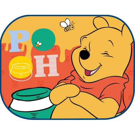 ΗΛΙΟΠΡΟΣΤΑΣΙΕΣ ΠΛΑΙΝΕΣ WINNIE THE POOH ΜΕ ΒΕΝΤΟΥΖΑ 44x35cm AMIO - 2 Τεμ. Auto Moto Tyres 