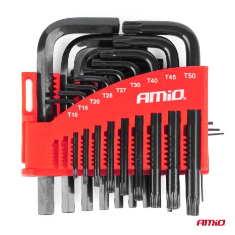 ΚΛΕΙΔΙΑ ΑΛΛΕΝ (ALLEN) ΕΞΑΓΩΝΑ & ΚΛΕΙΔΙΑ TORX ΧΡΩΜΙΟ-ΒΑΝΑΔΙΟ (CRV) ΔΙΑΦΟΡΑ ΜΕΓΕΘΗ ΜΑΥΡΑ ΑΜΙΟ - 22 ΤΕΜ. Auto Moto Tyres 