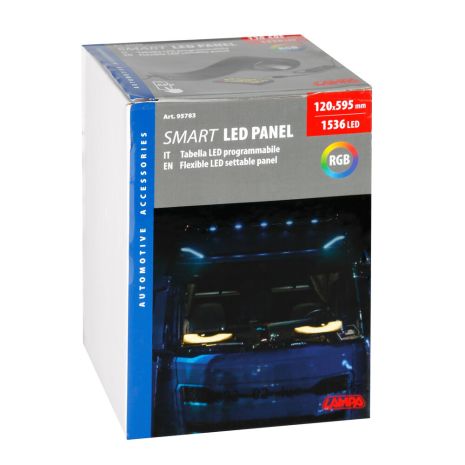 ΠΑΝΕΛ ΕΥΚΑΜΠΤΟ SMART LED PANEL 1536 LED 120x595mm RGB ΜΕ ΚΑΛΩΔΙΟ 450cm ΓΙΑ USB & REMOTE CONTROL LAMPA - 1 ΤΕΜ. Auto Moto Tyres 