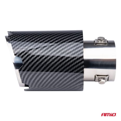 ΑΚΡΟ (ΜΠΟΥΚΑ) ΕΞΑΤΜΙΣΗΣ MT-028C AKR ΧΡΩΜΙΟ/CARBON Φ43>56 155x89mm AMIO - 1 ΤΕΜ. Auto Moto Tyres 