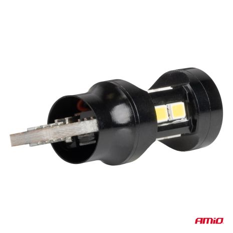 ΛΑΜΠΑΚΙΑ LED T15 W16W 12V/24V LED CAN-BUS 15xSMD 2835 ΛΕΥΚΟ ΦΩΣ 5.500K (ΣΕ ΧΡΩΜΑ ΜΑΥΡΟ) AMIO - 2 ΤΕΜ. Auto Moto Tyres 