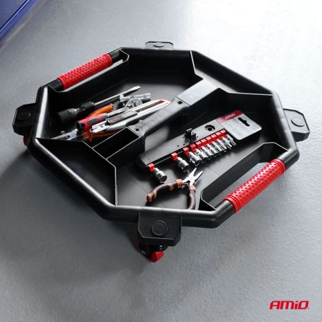 ΛΕΚΑΝΗ/ΕΡΓΑΛΕΙΟΘΗΚΗ ΑΠΟΘΗΚΕΥΣΗΣ ΕΡΓΑΛΕΙΩΝ/ΕΞΑΡΤΗΜΑΤΩΝ ΜΕ ΡΟΔΑΚΙΑ 49x47x6cm AMIO - 1 τεμ. Auto Moto Tyres 