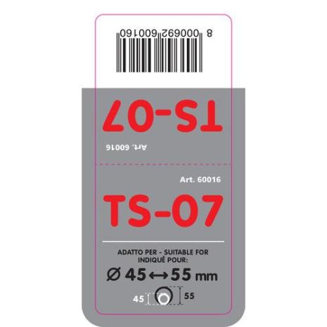 ΑΚΡΟ ΕΞΑΤΜΙΣΗΣ TS-07 45-55mm - ΣΤΡΟΓΓΥΛΟ ΚΟΦΤΟ Auto Moto Tyres 