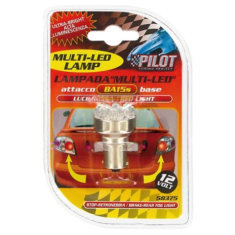 ΛΑΜΠΑ ΜΟΝΟΠΟΛΙΚΗ 11LED ΚΟΚΚΙΝΟ ΧΡΩΜΑ 12V Auto Moto Tyres 