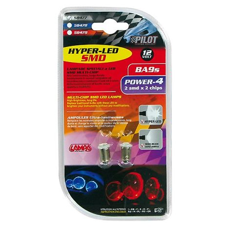 ΛΑΜΠΑΚΙ BA9s POWER4 ΛΕΥΚΟ ΦΩΣ HYPER-LED Auto Moto Tyres 