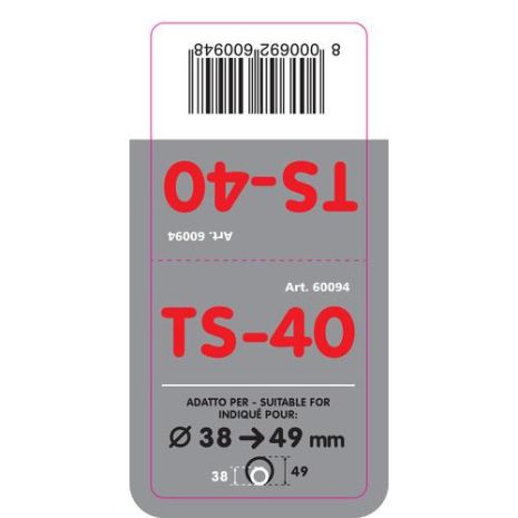 ΑΚΡΟ ΕΞΑΤΜΙΣΗΣ TS-40 Φ 38-49mm - ΣΤΡΟΓΓΥΛΟ ΛΟΞΟ Auto Moto Tyres 