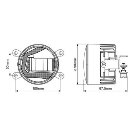 Προβολείς Ομίχλης FOG 4in1 OSRAM LEDRIVING 6.000K 90mm σετ 12/24V Auto Moto Tyres 