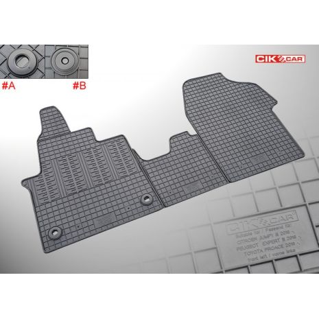 ΜΑΡΚΕ ΠΑΤΑΚΙΑ ΣΕ ΣΚΑΦΗ ΛΑΣΤΙΧΟ ΓΙΑ CITROEN JUMPY 2016+ / PEUGEOT EXPERT 2016+ / TOYOTA PROACE 2016+ (3Η ΣΕΙΡΑ ΚΑΘΙΣΜΑΤΩΝ) ΣΕ ΜΑΥΡΟ ΧΡΩΜΑ ΧΩΡΙΣ ΚΟΥΜΠΩΜΑΤΑ CIK - 2 ΤΕΜ. Auto Moto Tyres 