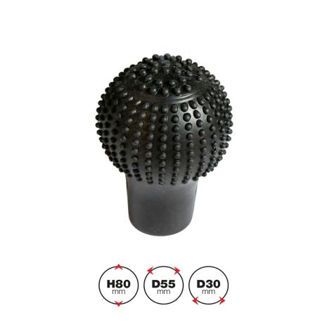 ΚΑΛΥΜΜΑ ΓΙΑ ΠΟΜΟΛΟ ΤΑΧΥΤΗΤΩΝ GEAR KNOB COVER ΜΑΥΡΟ ΣΙΛΙΚΟΝΗΣ 80x55x30mm SIMONI RACING - 1 Τεμ. Auto Moto Tyres 
