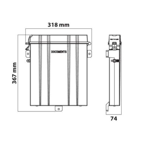 ΟΡΘΟΓΩΝΙΟ ΚΟΥΤΙ ΦΥΛΑΞΗΣ ΕΓΓΡΑΦΩΝ ΜΕ ΥΠΟΔΟΧΗ ΑΣΦΑΛΕΙΑΣ (367 Χ 318 Χ 74 mm) Auto Moto Tyres 