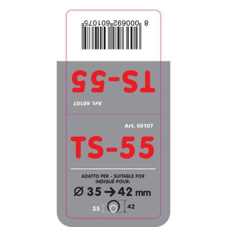 ΑΚΡΟ ΕΞΑΤΜΙΣΗΣ TS-55 Φ 35-42mm - ΛΟΞΟ ΟΒΑΛ Auto Moto Tyres 